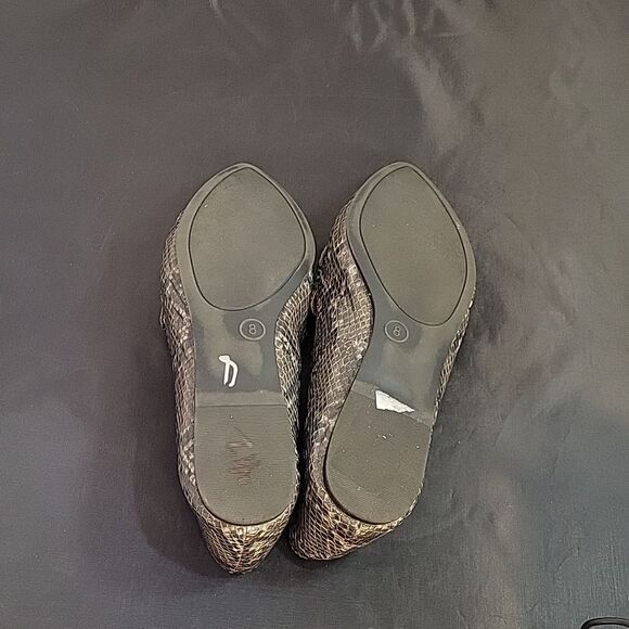 A.NEW DAY SNAKE SKIN POINTED TOE SLIP-ON WOMEN"S FLAT SHOE - Picture 10 of 15